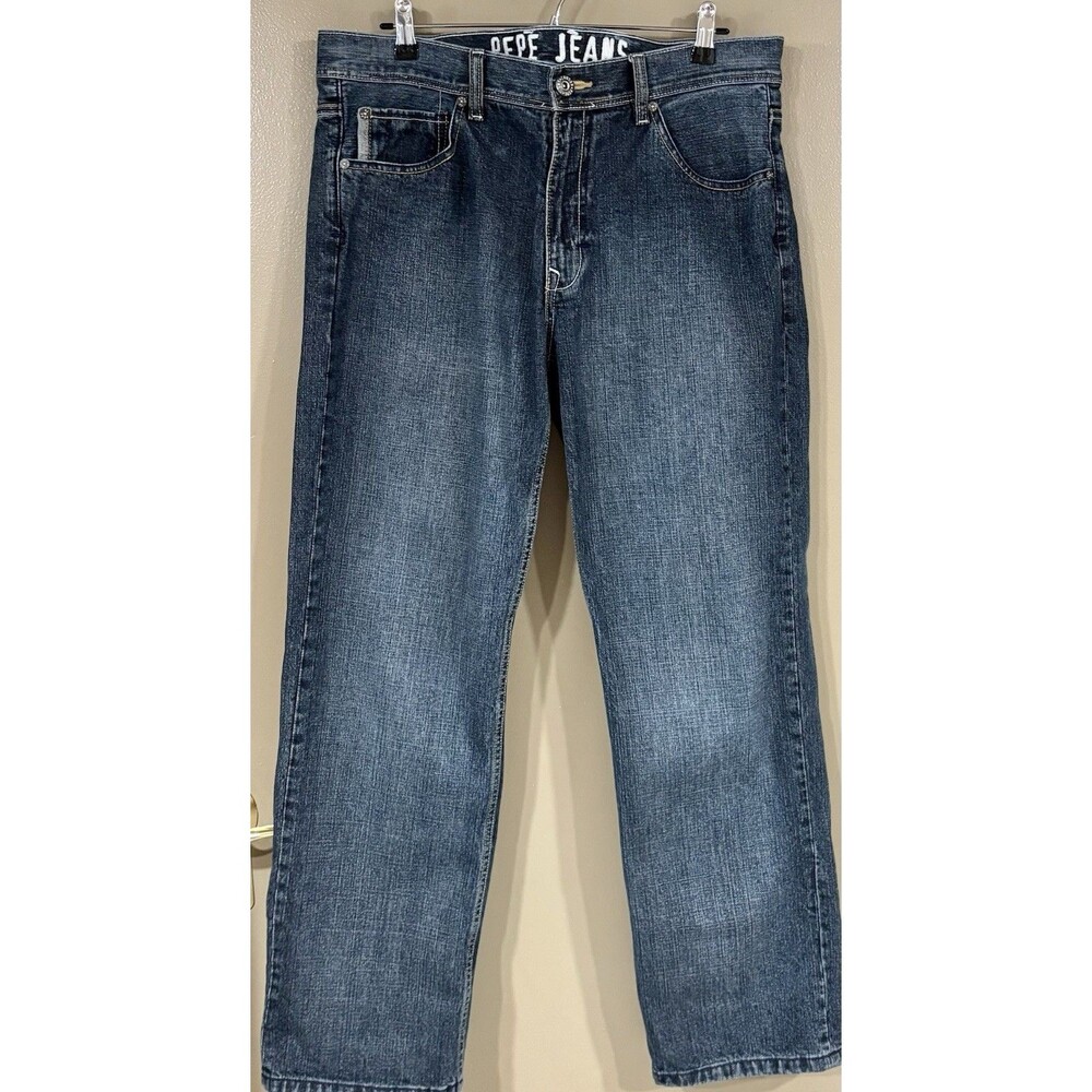 PEPE Men's Denim Jeans 34x32, Mens Stright Leg, Pocket Design - Picture 3 of 5